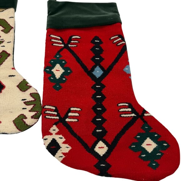 Kilim handmade Christmas stocking set of 2 southwest...
